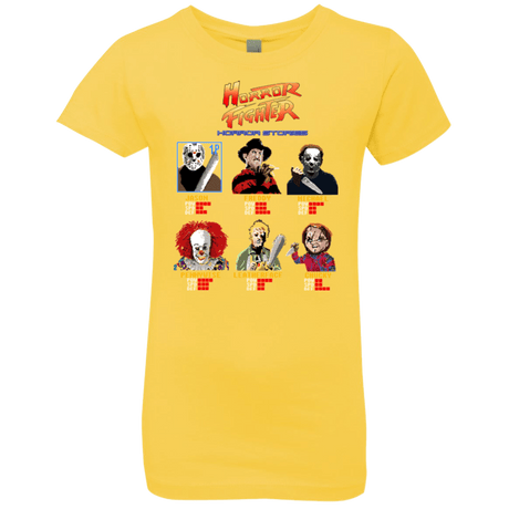 T-Shirts Vibrant Yellow / YXS Horror Fighter Girls Premium T-Shirt