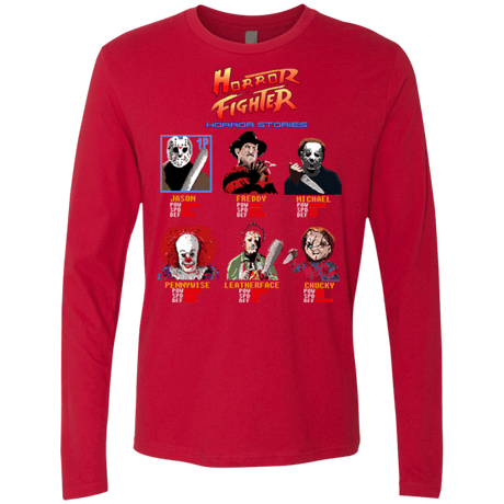 T-Shirts Red / Small Horror Fighter Men's Premium Long Sleeve