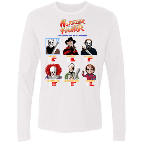 T-Shirts White / Small Horror Fighter Men's Premium Long Sleeve