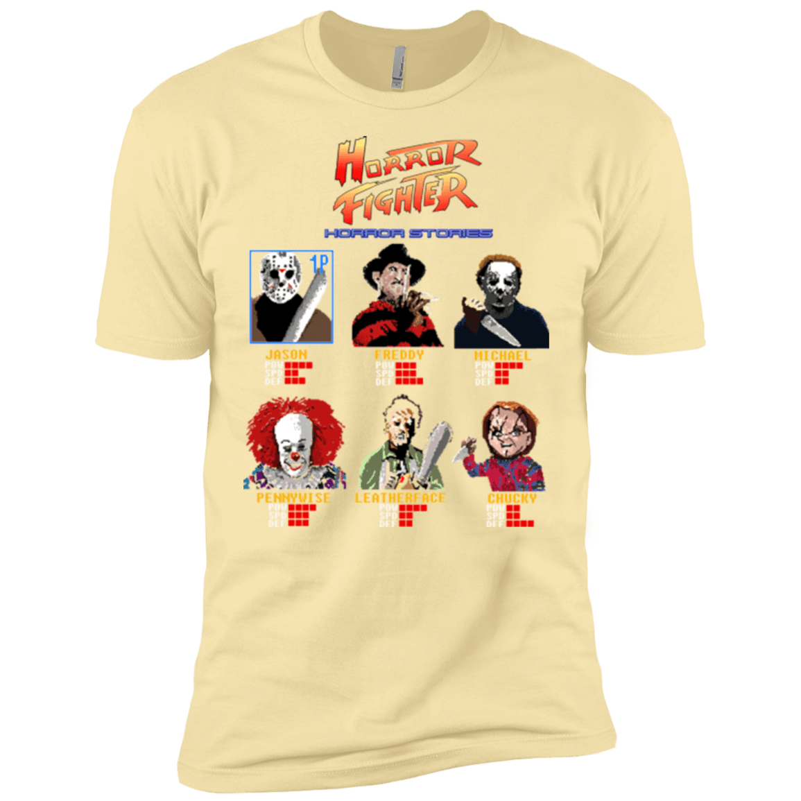 T-Shirts Banana Cream / X-Small Horror Fighter Men's Premium T-Shirt