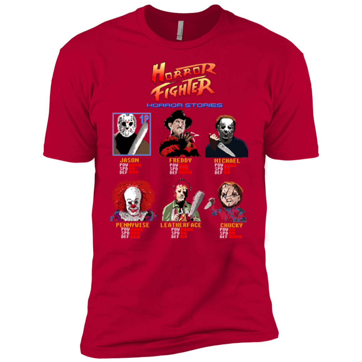 T-Shirts Red / X-Small Horror Fighter Men's Premium T-Shirt