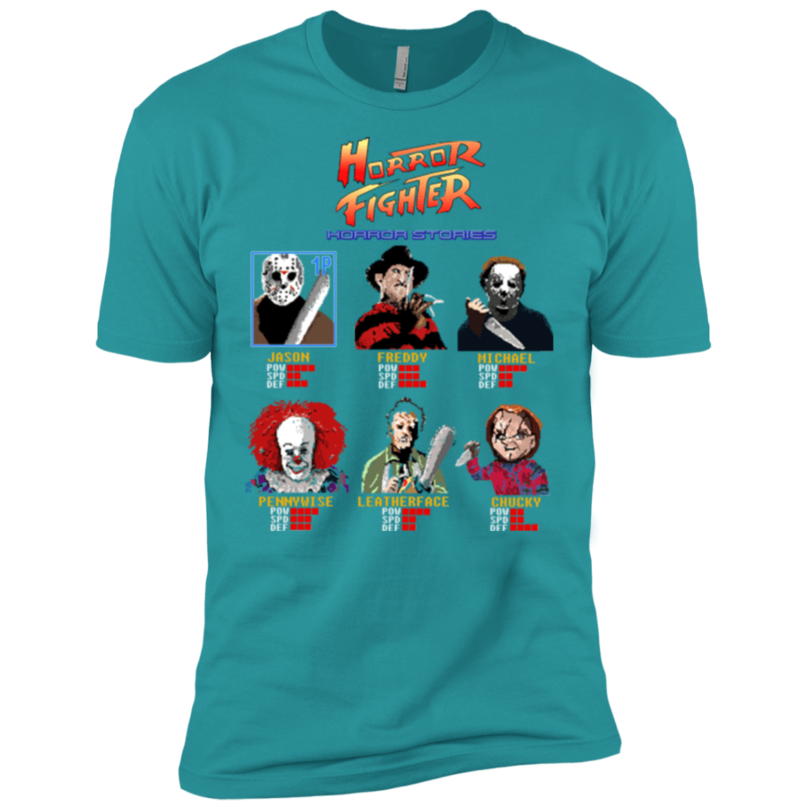 T-Shirts Tahiti Blue / X-Small Horror Fighter Men's Premium T-Shirt