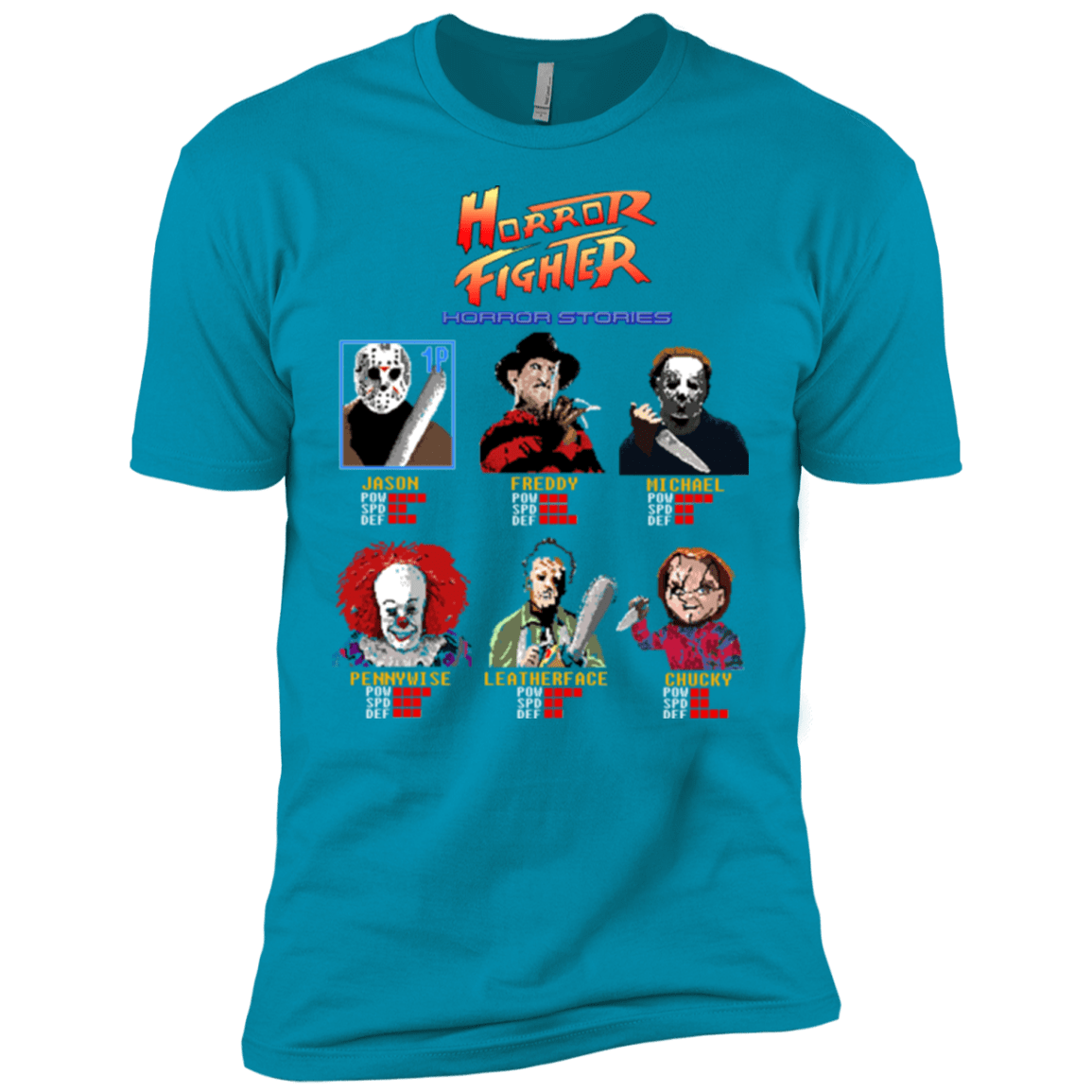 T-Shirts Turquoise / X-Small Horror Fighter Men's Premium T-Shirt