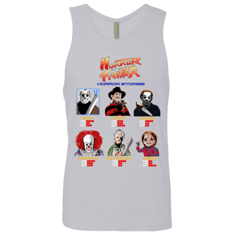 T-Shirts Heather Grey / Small Horror Fighter Men's Premium Tank Top