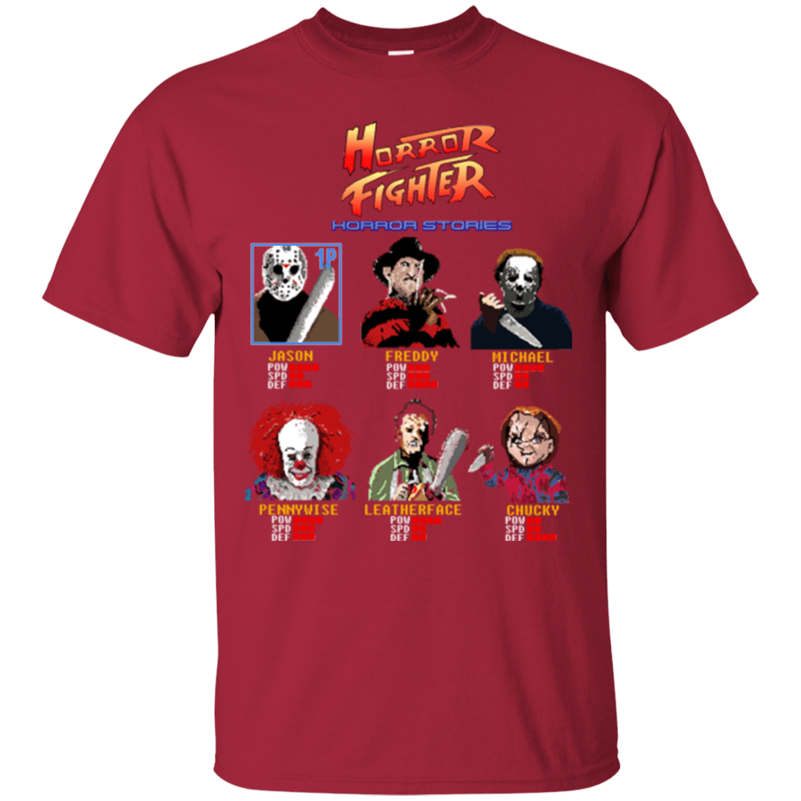 T-Shirts Cardinal / Small Horror Fighter T-Shirt