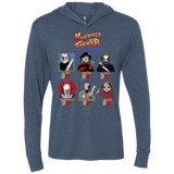 T-Shirts Indigo / X-Small Horror Fighter Triblend Long Sleeve Hoodie Tee