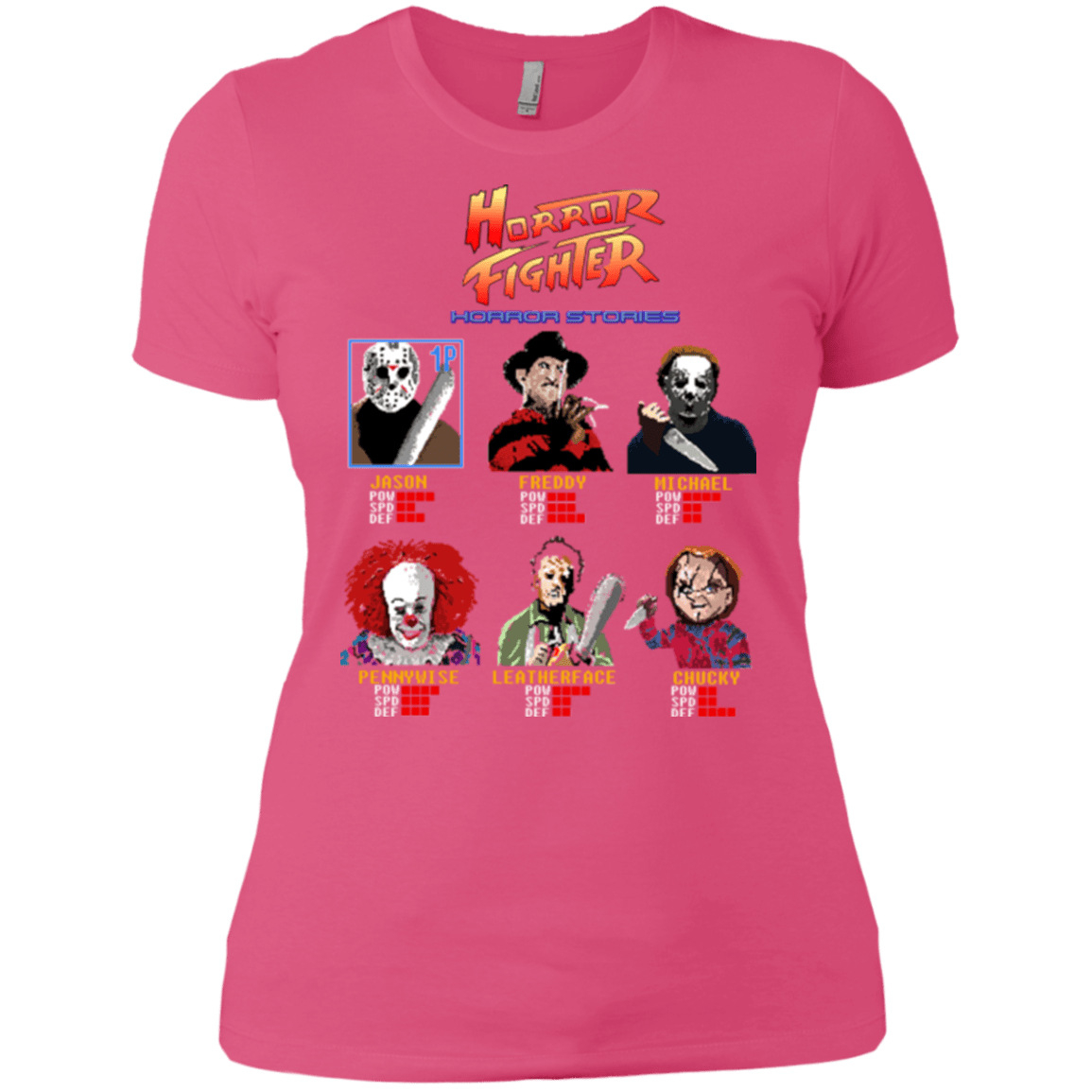 T-Shirts Hot Pink / X-Small Horror Fighter Women's Premium T-Shirt