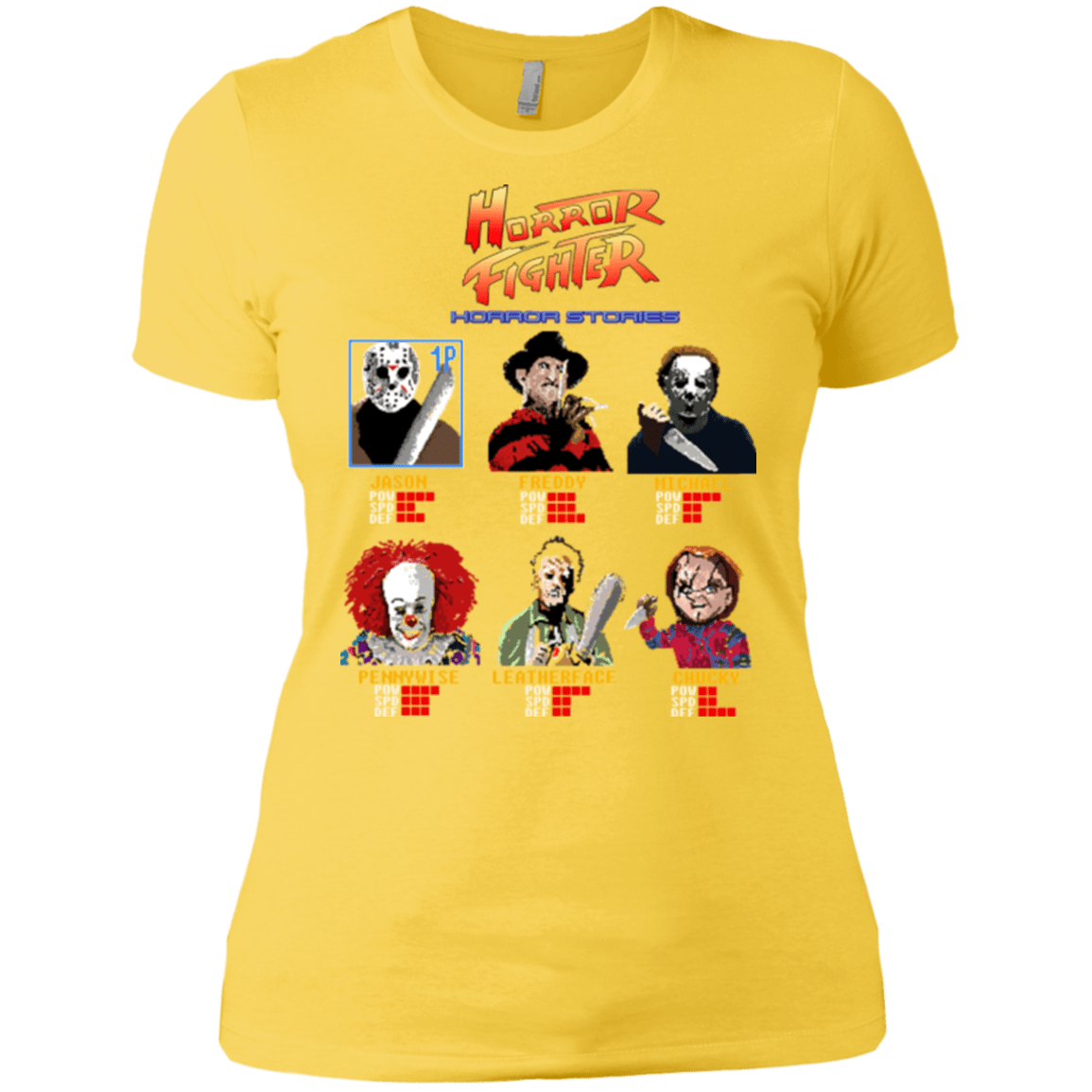 T-Shirts Vibrant Yellow / X-Small Horror Fighter Women's Premium T-Shirt