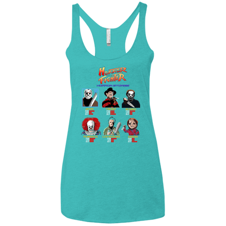 T-Shirts Tahiti Blue / X-Small Horror Fighter Women's Triblend Racerback Tank