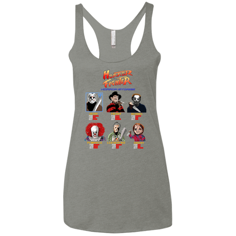 T-Shirts Venetian Grey / X-Small Horror Fighter Women's Triblend Racerback Tank