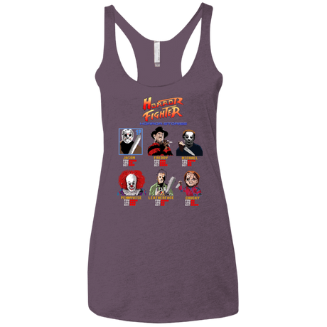 T-Shirts Vintage Purple / X-Small Horror Fighter Women's Triblend Racerback Tank