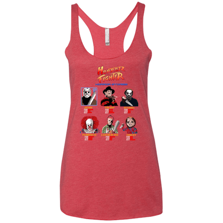 T-Shirts Vintage Red / X-Small Horror Fighter Women's Triblend Racerback Tank