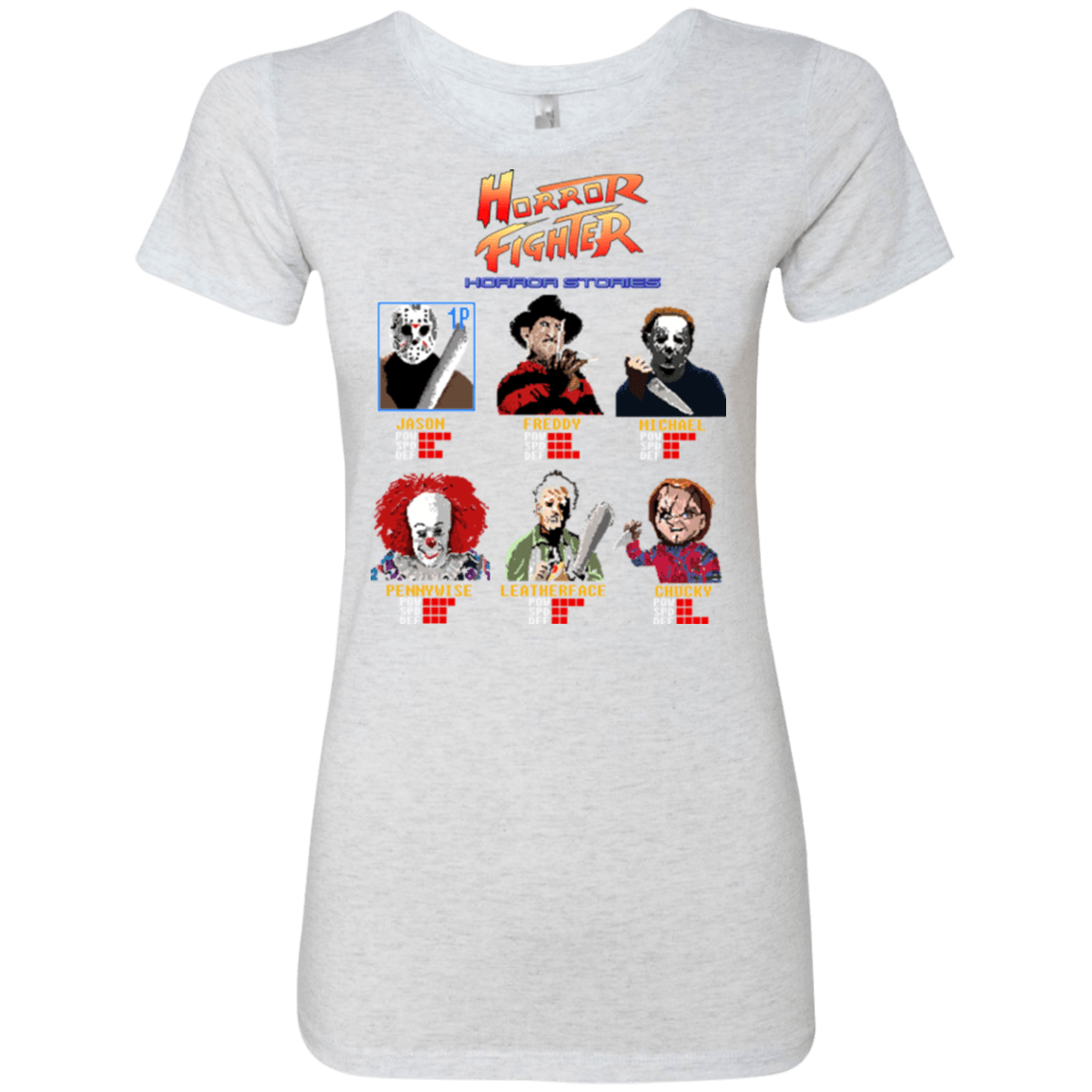 T-Shirts Heather White / Small Horror Fighter Women's Triblend T-Shirt