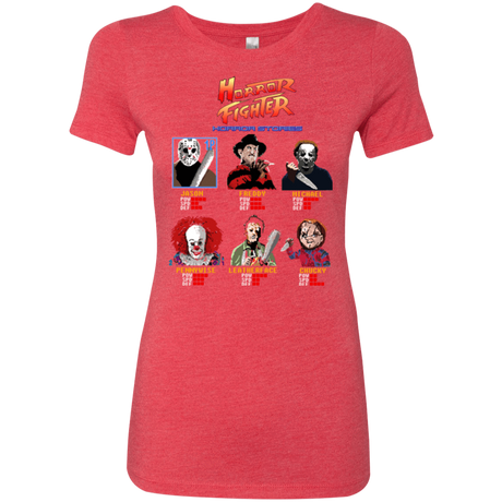 T-Shirts Vintage Red / Small Horror Fighter Women's Triblend T-Shirt