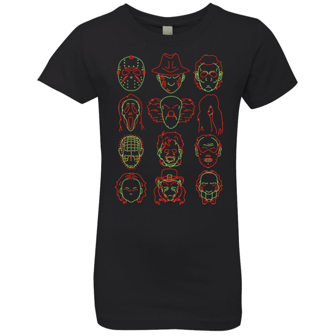 T-Shirts Black / YXS HORROR HEADS Girls Premium T-Shirt