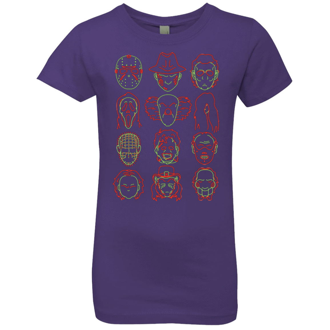 T-Shirts Purple Rush / YXS HORROR HEADS Girls Premium T-Shirt