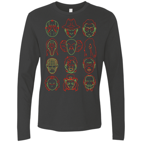 T-Shirts Heavy Metal / Small HORROR HEADS Men's Premium Long Sleeve