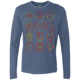 T-Shirts Indigo / Small HORROR HEADS Men's Premium Long Sleeve