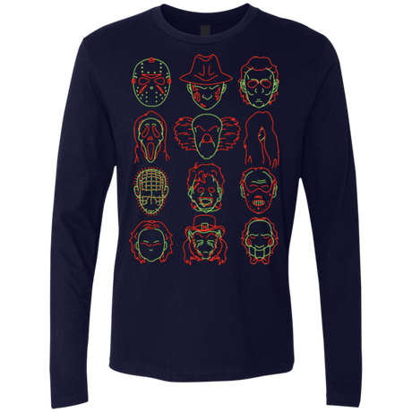 T-Shirts Midnight Navy / Small HORROR HEADS Men's Premium Long Sleeve