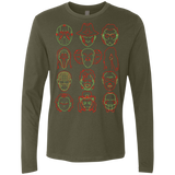 T-Shirts Military Green / Small HORROR HEADS Men's Premium Long Sleeve
