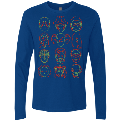 T-Shirts Royal / Small HORROR HEADS Men's Premium Long Sleeve