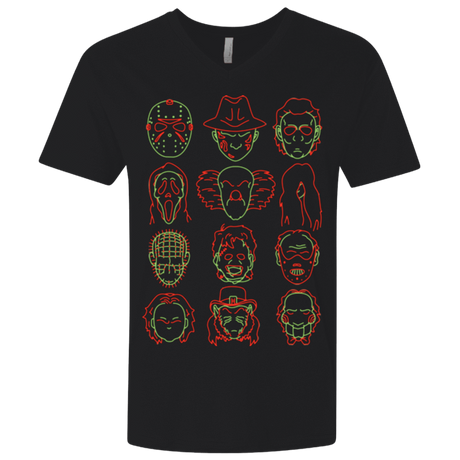 T-Shirts Black / X-Small HORROR HEADS Men's Premium V-Neck