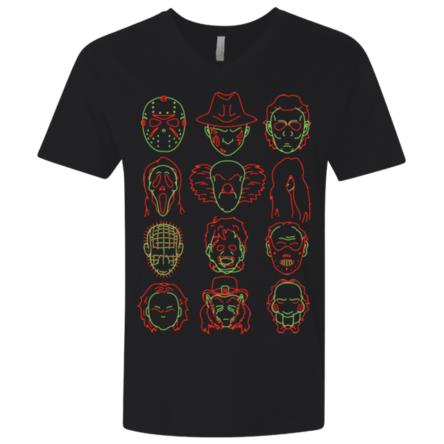 T-Shirts Black / X-Small HORROR HEADS Men's Premium V-Neck