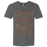 T-Shirts Heavy Metal / X-Small HORROR HEADS Men's Premium V-Neck