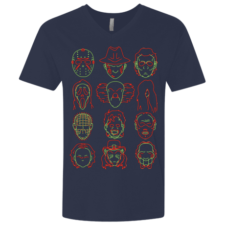 T-Shirts Midnight Navy / X-Small HORROR HEADS Men's Premium V-Neck
