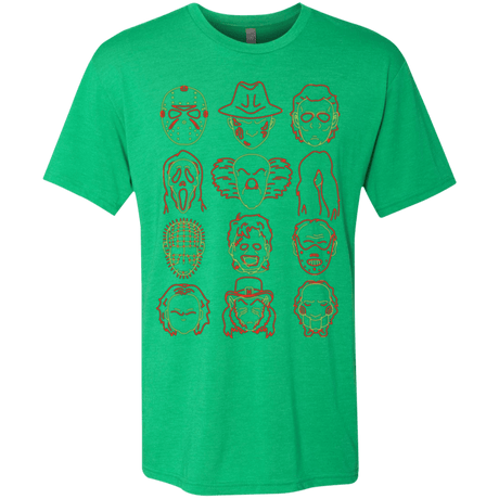 T-Shirts Envy / Small HORROR HEADS Men's Triblend T-Shirt