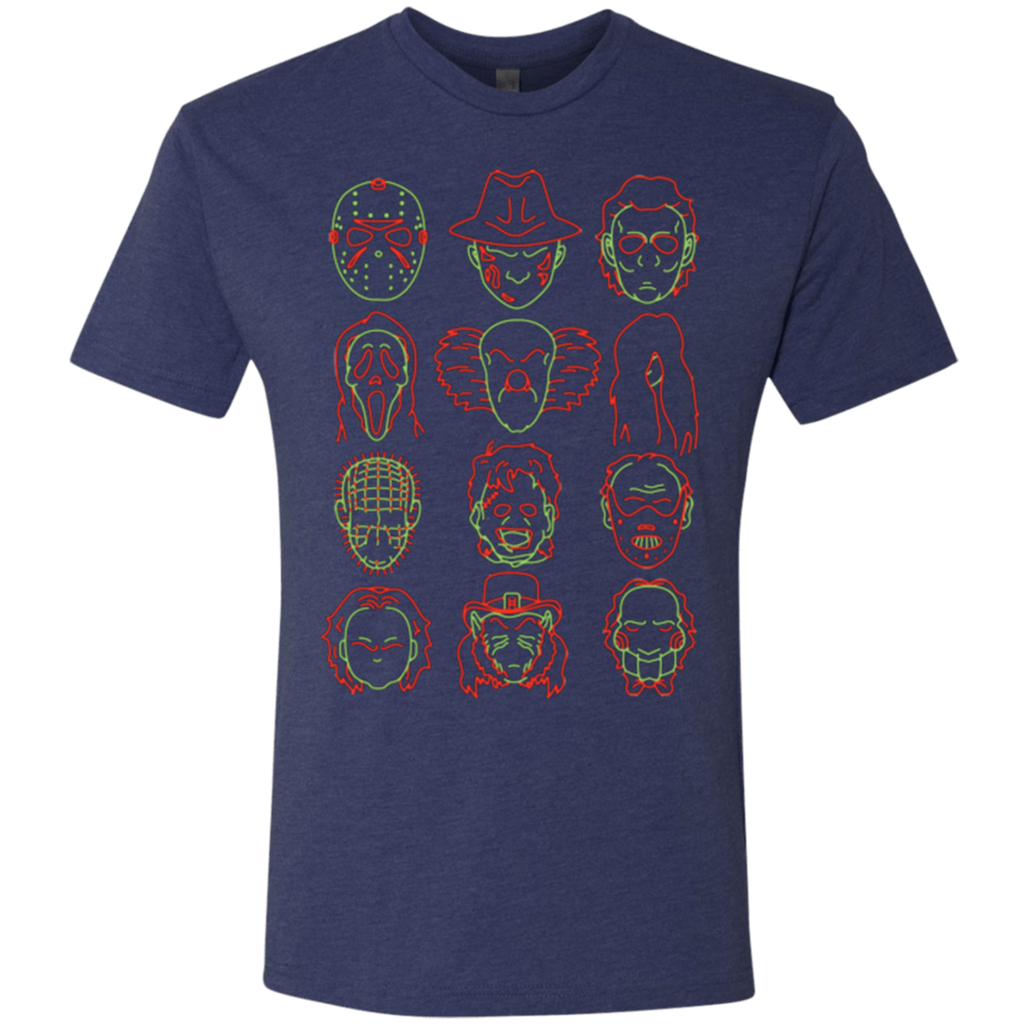 T-Shirts Vintage Navy / Small HORROR HEADS Men's Triblend T-Shirt