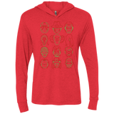 T-Shirts Vintage Red / X-Small HORROR HEADS Triblend Long Sleeve Hoodie Tee