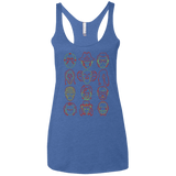 T-Shirts Vintage Royal / X-Small HORROR HEADS Women's Triblend Racerback Tank
