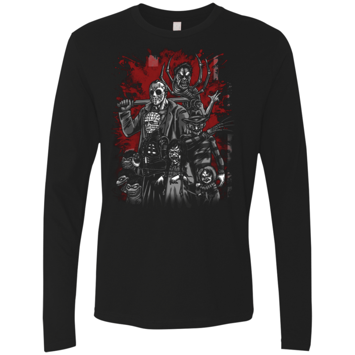 T-Shirts Black / Small Horror League Color Men's Premium Long Sleeve
