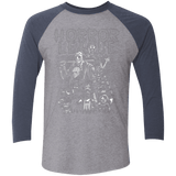 T-Shirts Premium Heather/ Vintage Navy / X-Small Horror League Men's Triblend 3/4 Sleeve