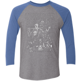 T-Shirts Premium Heather/ Vintage Royal / X-Small Horror League Men's Triblend 3/4 Sleeve