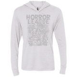 T-Shirts Heather White / X-Small Horror League Triblend Long Sleeve Hoodie Tee