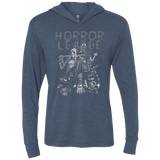T-Shirts Indigo / X-Small Horror League Triblend Long Sleeve Hoodie Tee