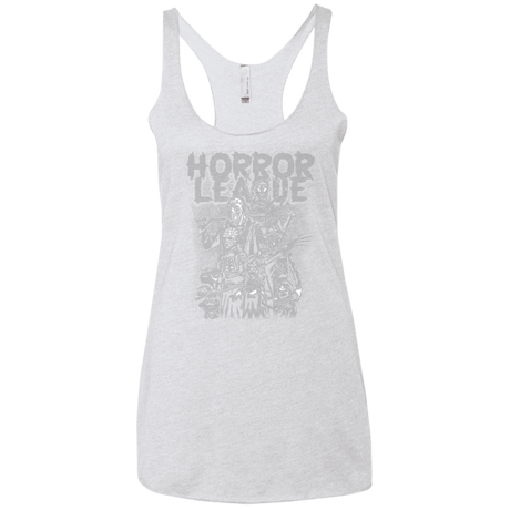 T-Shirts Heather White / X-Small Horror League Women's Triblend Racerback Tank
