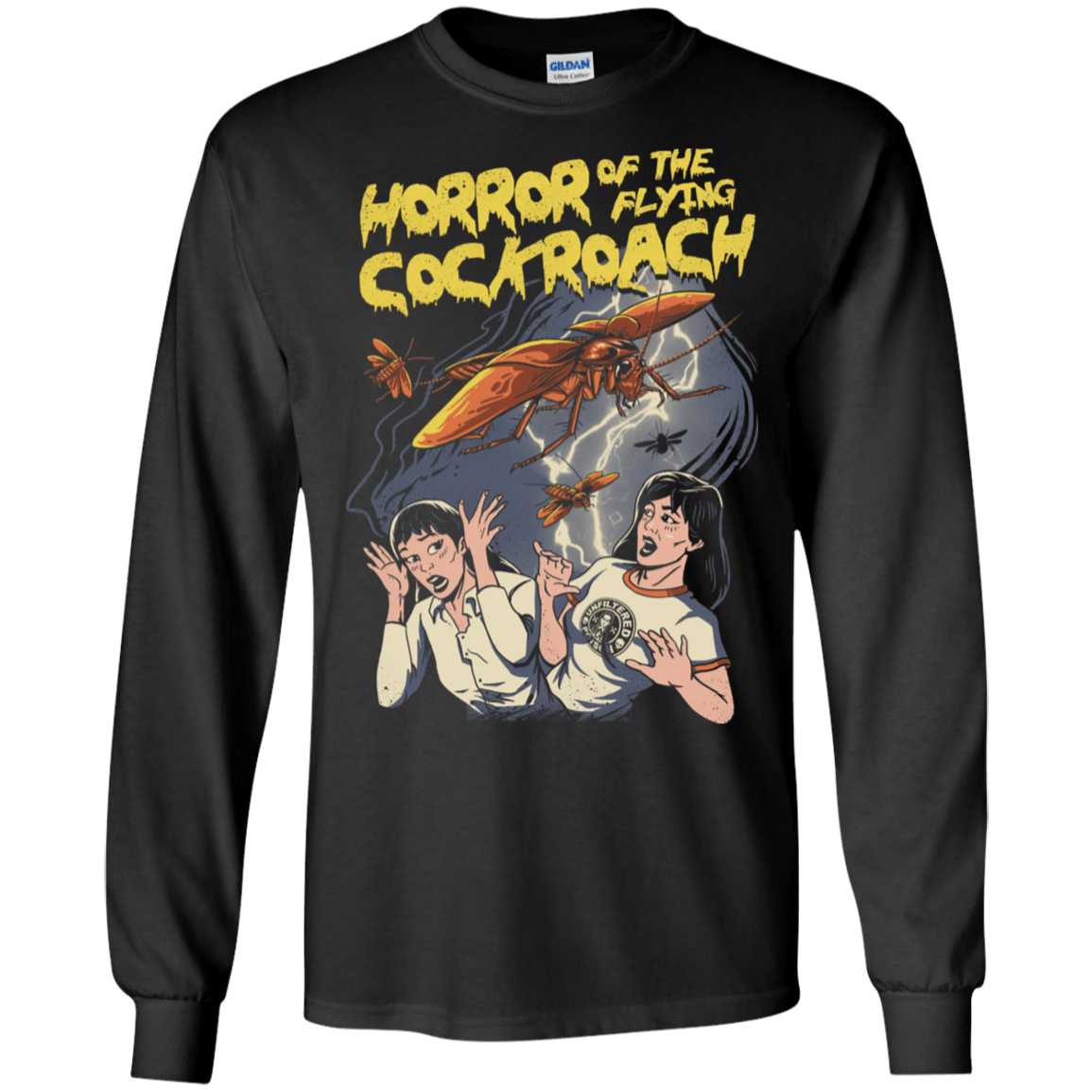 T-Shirts Black / S Horror of the Flying Cockroach Men's Long Sleeve T-Shirt
