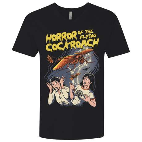 T-Shirts Black / X-Small Horror of the Flying Cockroach Men's Premium V-Neck
