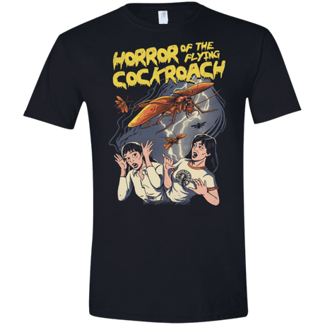 T-Shirts Black / X-Small Horror of the Flying Cockroach Men's Semi-Fitted Softstyle