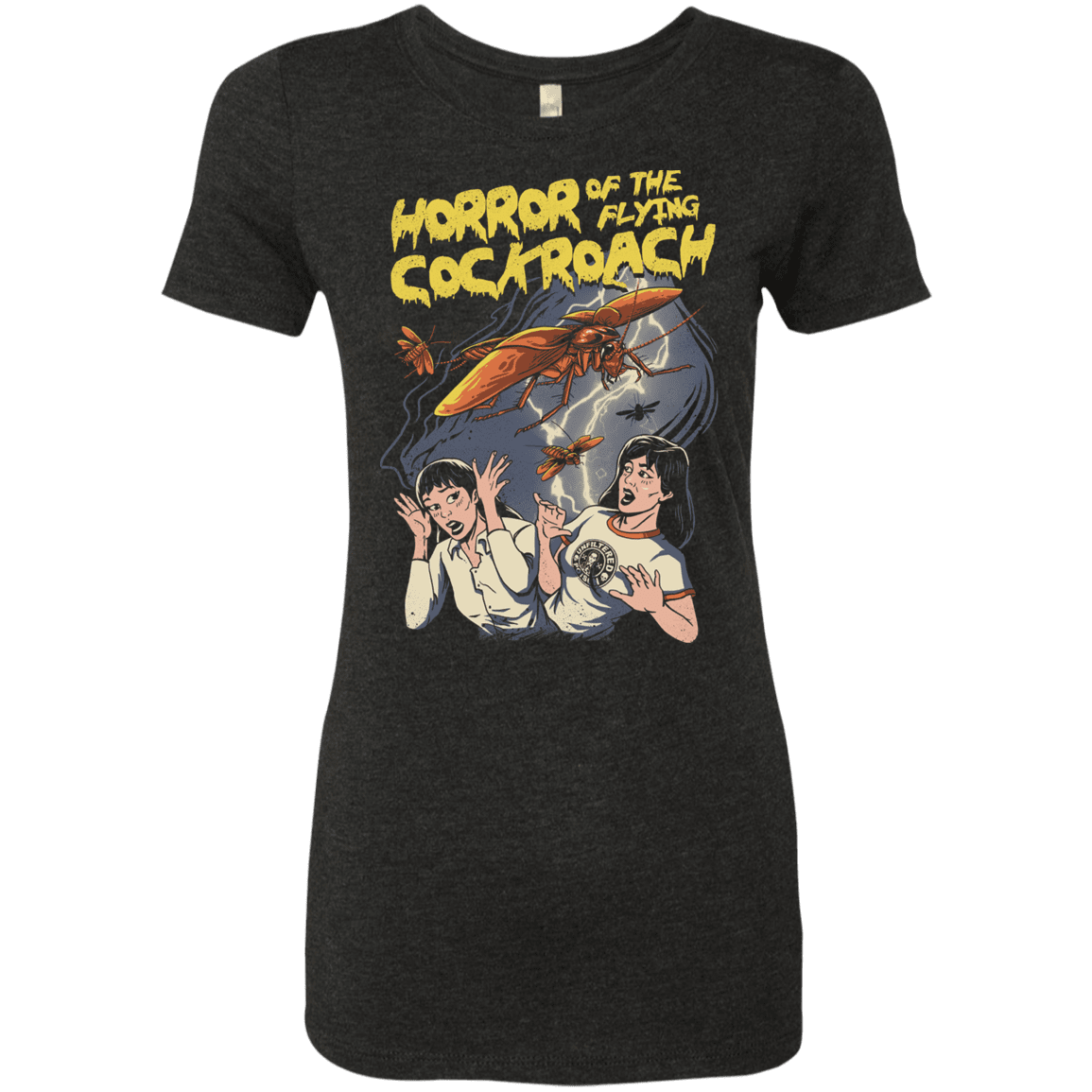 T-Shirts Vintage Black / S Horror of the Flying Cockroach Women's Triblend T-Shirt