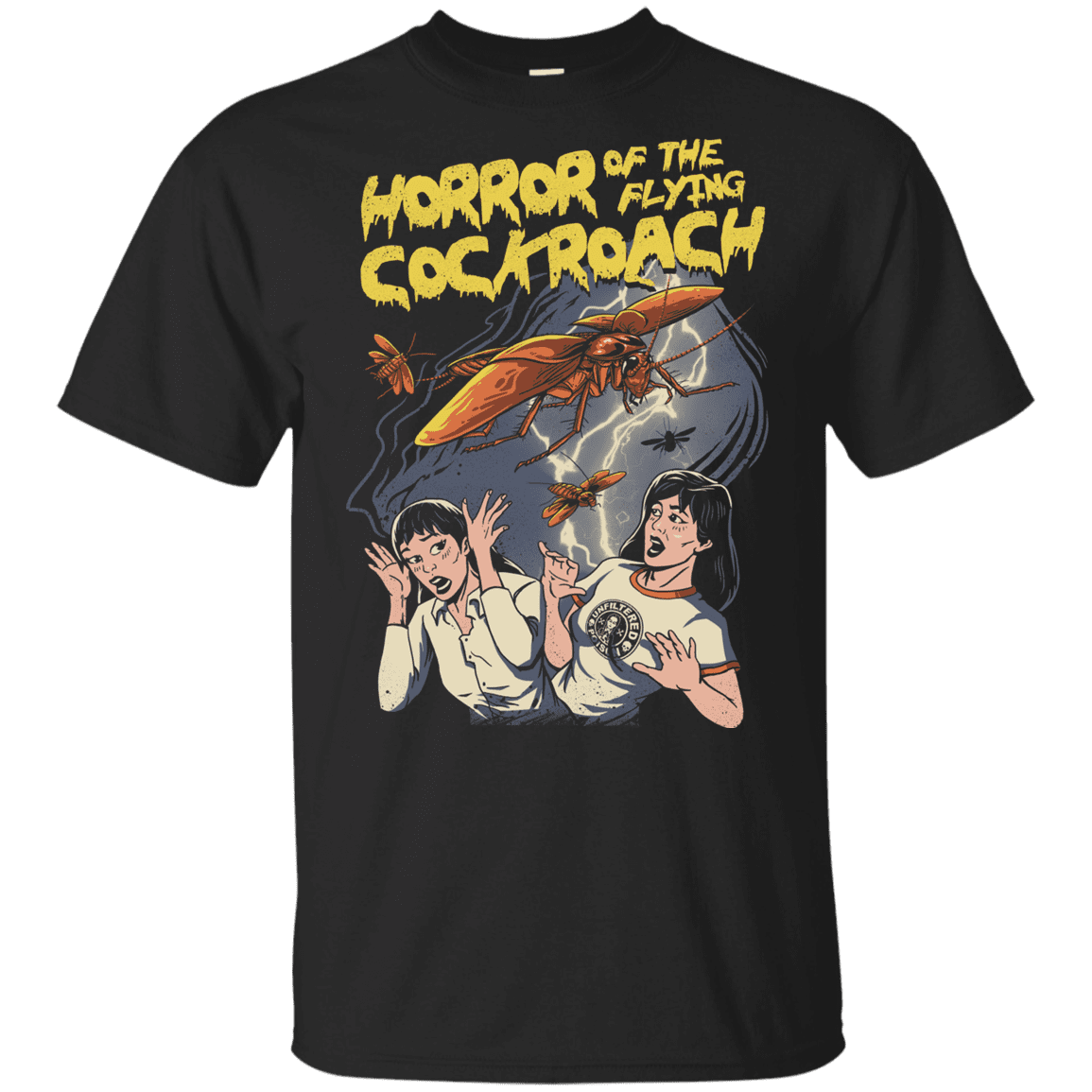 T-Shirts Black / YXS Horror of the Flying Cockroach Youth T-Shirt