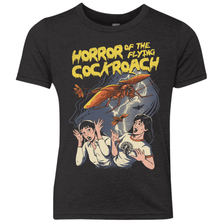 T-Shirts Vintage Black / YXS Horror of the Flying Cockroach Youth Triblend T-Shirt