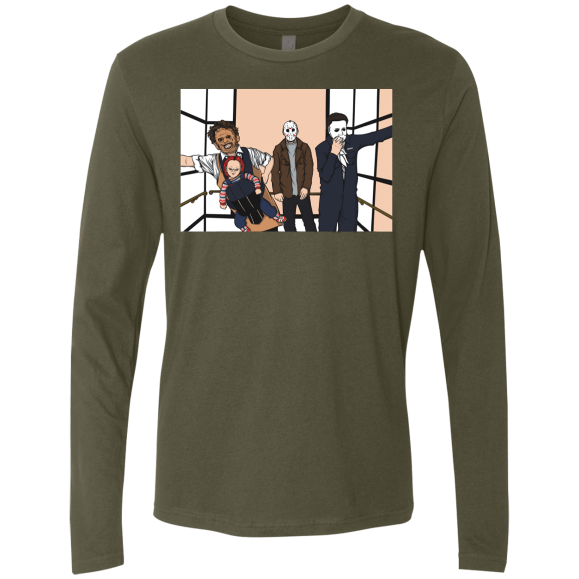 T-Shirts Military Green / S Horror Pack Men's Premium Long Sleeve