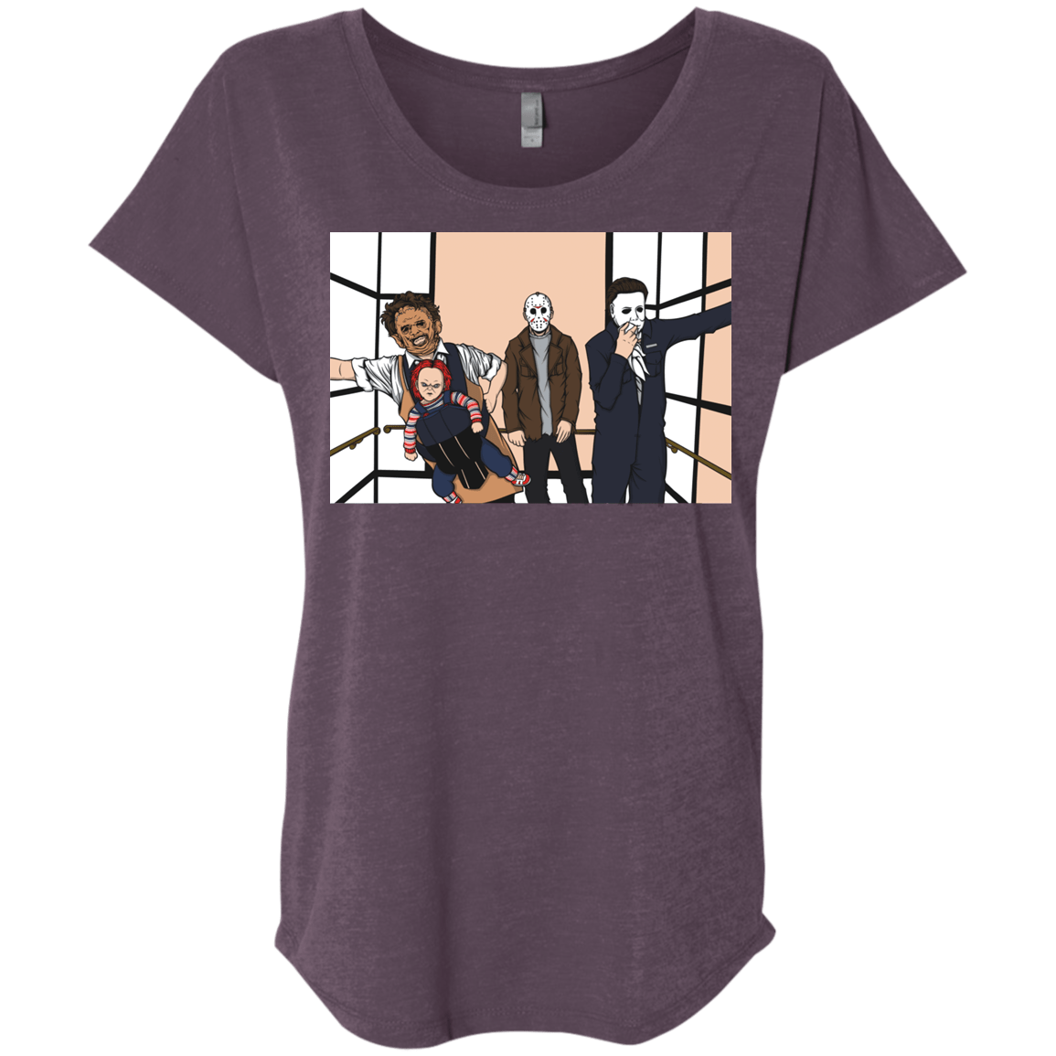 T-Shirts Vintage Purple / X-Small Horror Pack Triblend Dolman Sleeve