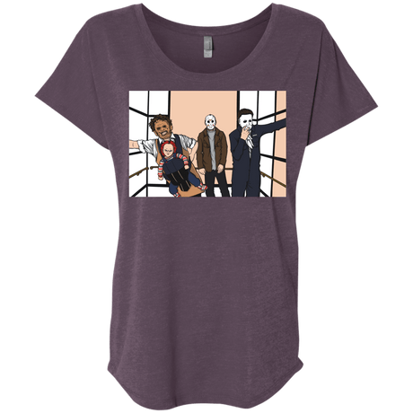 T-Shirts Vintage Purple / X-Small Horror Pack Triblend Dolman Sleeve