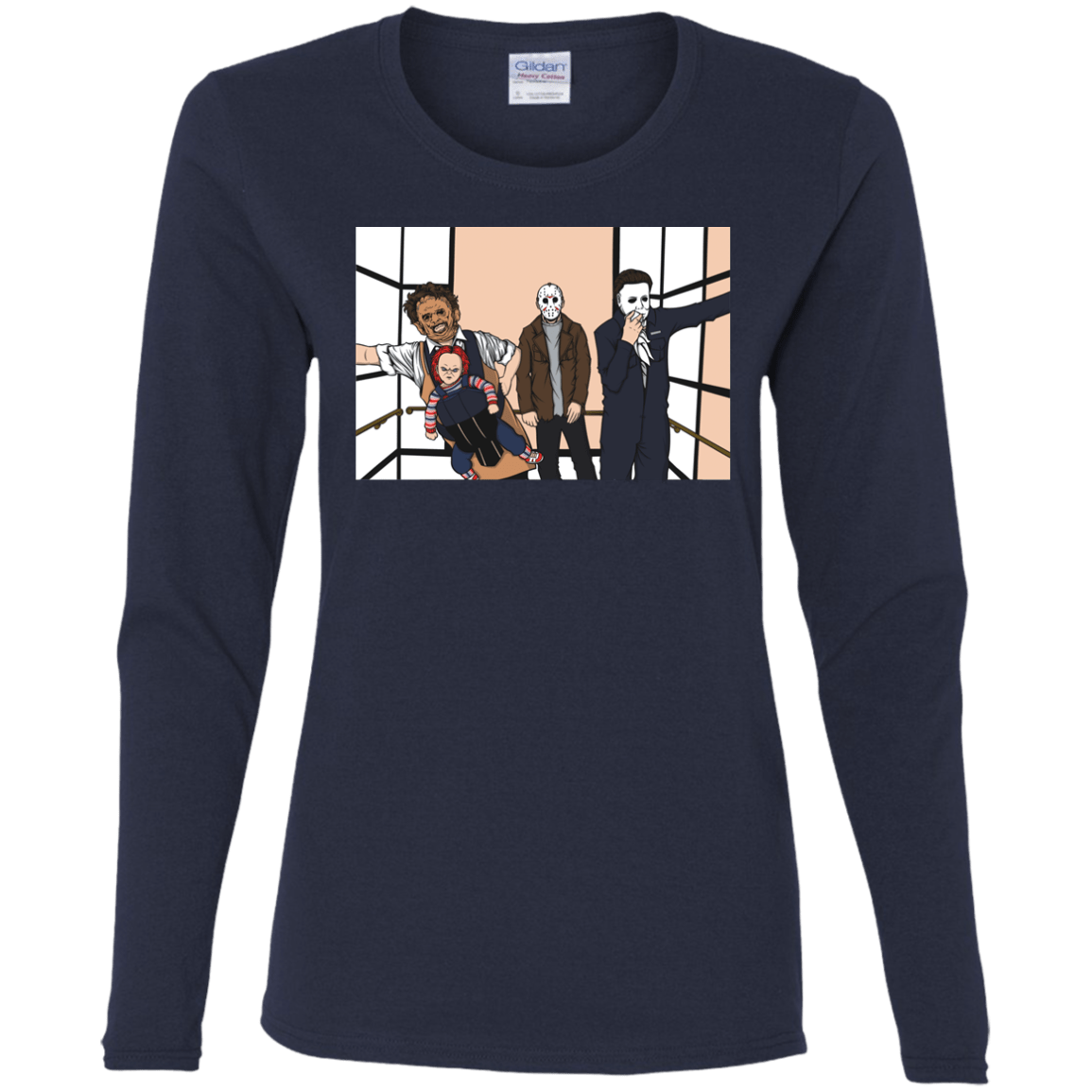 T-Shirts Navy / S Horror Pack Women's Long Sleeve T-Shirt