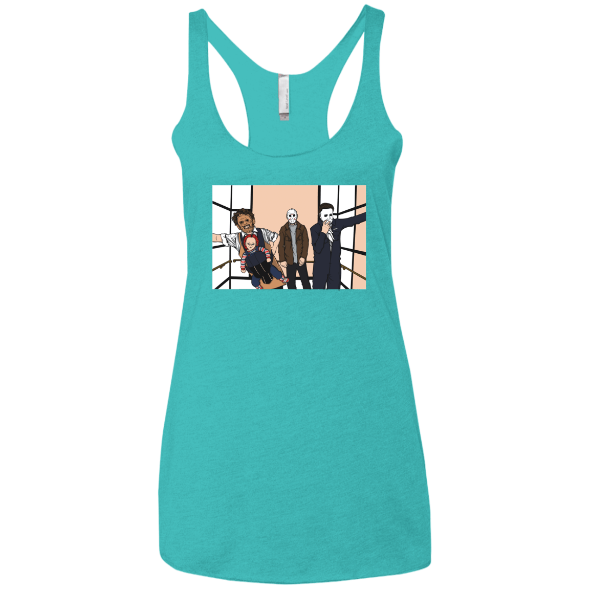 T-Shirts Tahiti Blue / X-Small Horror Pack Women's Triblend Racerback Tank
